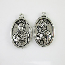 100pcs of Antique Silver Catholic St. Paul and St. Peter Medal Pendant - $25.22