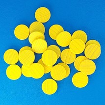 Agricola Board Game 27 Yellow Grain Counters Replacement Game Piece Wood - £4.92 GBP
