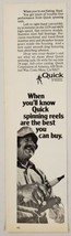 1975 Print Ad Quick High Speed Spinning Fishing Reels Costa Mesa,California - $13.00