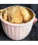 Old Vintage Japanese Automaton Easter Toy Dog in Basket Wind Up Japan Me... - $594.03 MXN