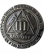 3 Year AA Medallion Gunmetal Reflex Design Serenity Prayer Chip III Gun ... - $279.70 MXN
