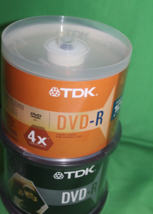 TDK DVD-R Blank Single Side Recordable Media 4.7GB In Spindle Storage Co... - £35.55 GBP