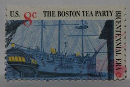 Vintage Stamps American America States Usa 8 C Cent Boston Tea Party X1 B12 - £1.39 GBP