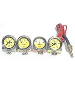 Smiths Replica Kit- Temp +AMP+oil + Fuel Gauges yellow face with chrome ... - $73.96 CAD