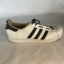 Adidas Mens Originals Superstar Low Top White Black Size 8.5 Shell Toe - £22.02 GBP