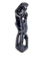 Vintage Modernist Carved Soapstone Sculpture Abstracted Woman Children M... - £19.43 GBP