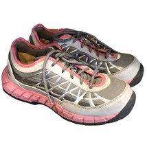 WOMENS CAT CATERRPILLAR SWITCH GREY PINK STEEL TOE NON SLIP SNEAKERS SHO... - £50.44 GBP