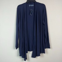 Karen Scott Womens XL Navy Blue Cascading Cardigan Sweater NWT BQ69 - £19.34 GBP