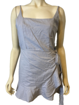Polly Light Blue Spaghetti Strap Square Neck Sundress Peplum Hem Size 8 - $14.24
