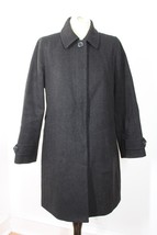 Vtg 90s J Crew MP Black Wool Button-Front Quilted Thinsulate Lining Coat Jacket - £29.89 GBP