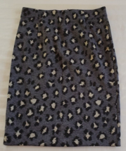 NWT Ann Taylor Loft Gray Graphic Print Stretch Knit Pencil Skirt Misses ... - £19.41 GBP