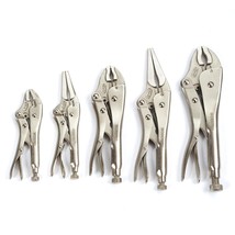 WORKPRO 5-Piece Locking Pliers Set(5/7/10 inch Curved Jaw Pliers,6.5/9 i... - $42.99