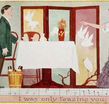 1900s Postcard I Was Only Teasing You Humor Love Romance Ephemera E83A - $19.99