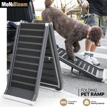 Foldable[Steel Frame+Non Slip Step]Dog Ramp Portable Pet Stair For Suv T... - $113.04