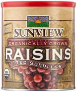 Sunview Organic Red Seedless Raisins 3 -15 oz. Canisters - €42,69 EUR