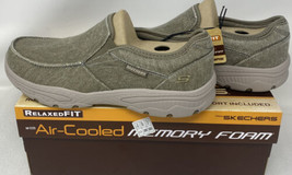 Skechers Men&#39;s Slip On Distressed Canvas Creston Taupe Style 58895S 10.5 NWT - £39.10 GBP