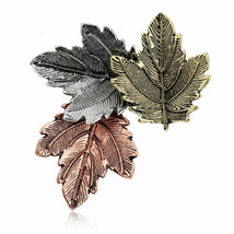 Lovely Vintage Look Maple Leaf Brooch Broach Suit Coat Pin Exquisite Collar MK1 - £10.94 GBP