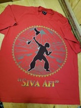 Vintage PRO-TAG Siva Afi Firedancer Firedance Samoan Graphic T Shirt Mens Xl Red - £20.70 GBP