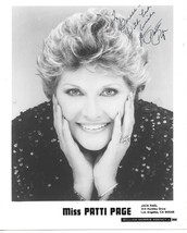 Autographed, Signed 8 by 10 inch, B &amp; W Promo Photo-Patti Page-Singer - £7.71 GBP