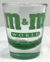 m&amp;m World Las Vegas Clear/Green Shot Glass - £10.26 GBP