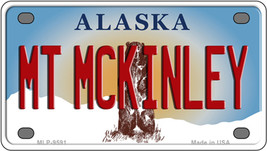 Mt McKinley Alaska State Novelty Mini Metal License Plate Tag - £11.72 GBP