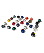 1970s NFL Plastic Gum-ball Machine Opened Football Mini Helmet Prizes x 27 - £27.21 GBP