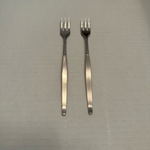 2 Cocktail Forks Oneida Community Frostfire Stainless Steel Satin Finish... - $11.99