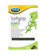 Scholl Softgrip Class 2 Support Socks Ribbed Socks Black M, L, XL - $582.58 MXN