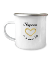 12 oz Camper Mug Coffee Funny Happiness Is A New Hip  - £15.68 GBP