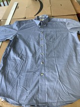 LL Bean Mens Blue Dress Shirt XL Tall, Wrinkle Resistant Button Down Office Wear - £9.65 GBP