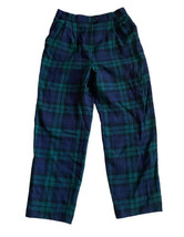 Vintage women&#39;s Wool Blackwatch Tartan Plaid Pants Al Jean size 8 - £44.09 GBP