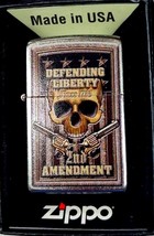 2nd Amendment-Defending Liberty  Street Chrome Finish Zippo Lighter  - $23.70