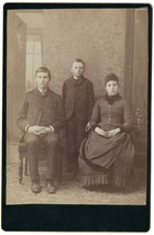 Cabinet Card Photo of Three Siblings - Named 1880s - £7.48 GBP