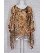 GREY VIOLET Layering Tunic Top Sheer Silk Orange Paisley Animal NWT One ... - £62.31 GBP