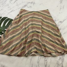 Torrid A-Line Midi Skirt Plus Size 0x Pink Stripe Gold Metallic Shimmer ... - $519.77 MXN
