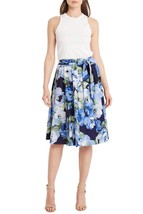 Blue Floral Front Tie Midi Skirt, Only: 59.00 ! - £46.12 GBP