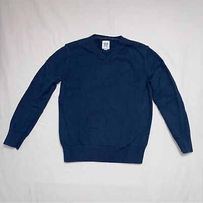 GAP Preppy Navy Blue Sweater Boy’s Small 5-6 Dress Knit Pullover Fall School - $21.78