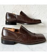 Zengara Brown Leather Square Toe Loafers - Men&#39;s Dress Shoes 8.5 M - $704.41 MXN