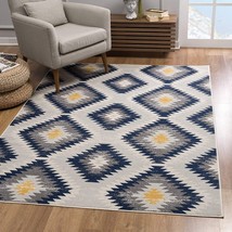 2&#39; X 4&#39; Blue Ikat Kilim Area Rug - $63.49