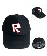 Roblox Theme Classic Series Black Baseball Cap Mesh Cap R Logo  - £12.63 GBP