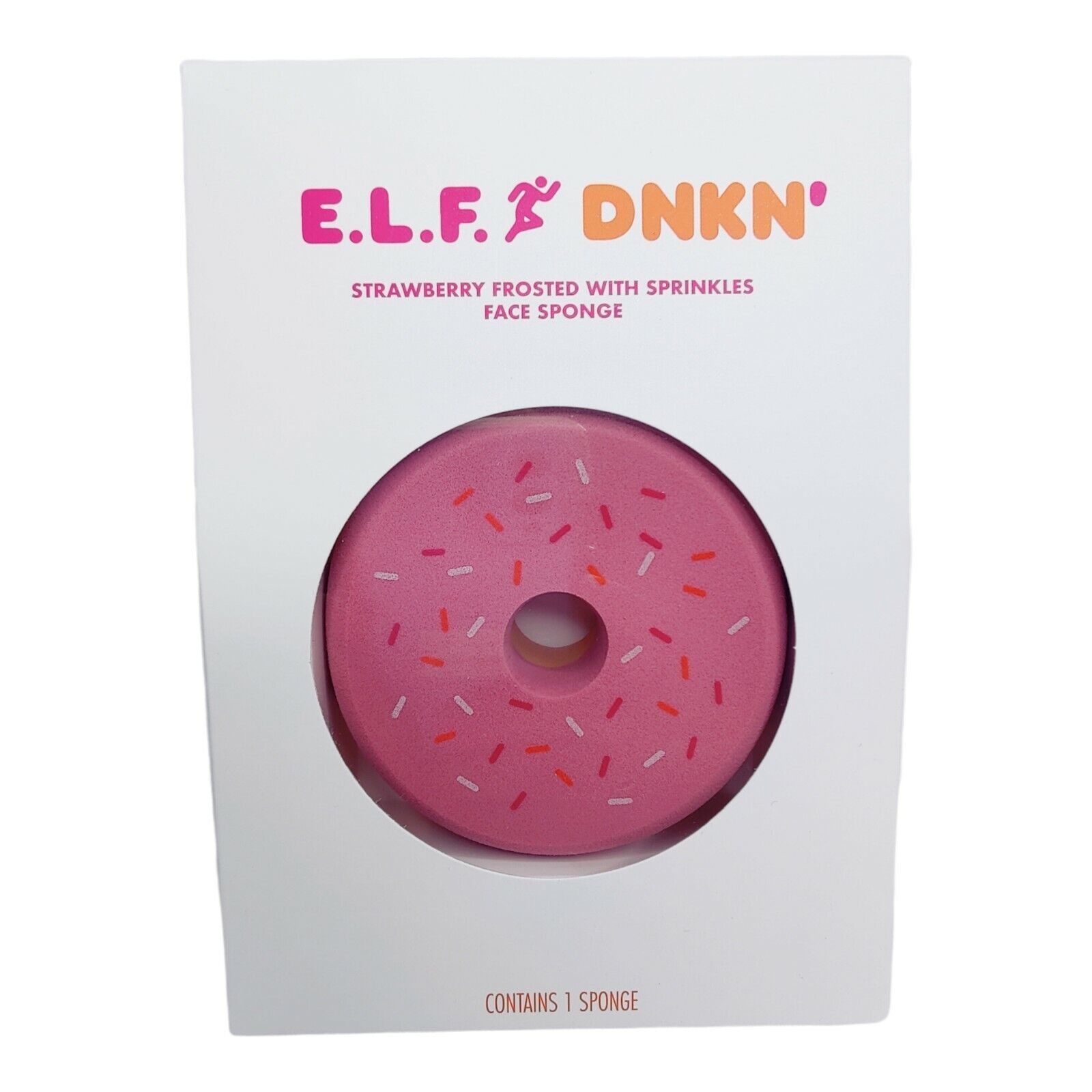 ELF x Dunkin Strawberry Frosted Sprinkles Donut Makeup Sponge Limited Edition - $11.87