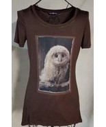 Mischa Barton ~ The Cherub Owl Tee ~ Women's Size Medium ~ Natural Brown - €25,83 EUR Mischa Barton ~ The Cherub Owl Tee ~ Women's Size Medium ~ Natural Brown - €25,83 EUR