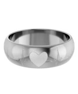 Platinum 6 mm Heartbeat Engraved Comfort Fit Wedding Band - £1,493.04 GBP+