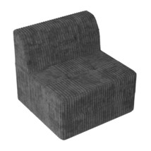 Grey Modern Minimalist Corduroy Single Sofa - Comfy Sleeper Couch - $214.99