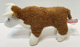 Douglas Cuddle Toys Tumbleweed Plush Stuffed Bull Brown and White 10 in - £10.83 GBP