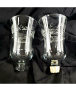 2 Home Interior Clear Glass Votive Candle Holder VTG Sleigh Ride Sconce ... - £16.98 GBP