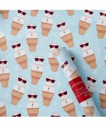 2 Rolls of 100 sq ft &#39;Stay Cool&#39; Snowman Ice Cream Cone Gift Wrap Wonder... - $39.47 CAD