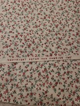 3 Yards Peter Pan Pink Calico Floral Cotton Fabric New - £47.81 GBP