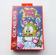Super Bubble Bobble MD Game for Sega Genesis Custom Cart &amp; Box (USA Seller) - £11.78 GBP+