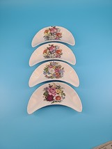 Kernewek Bone Dishes Set Of 4 Floral England - $19.95